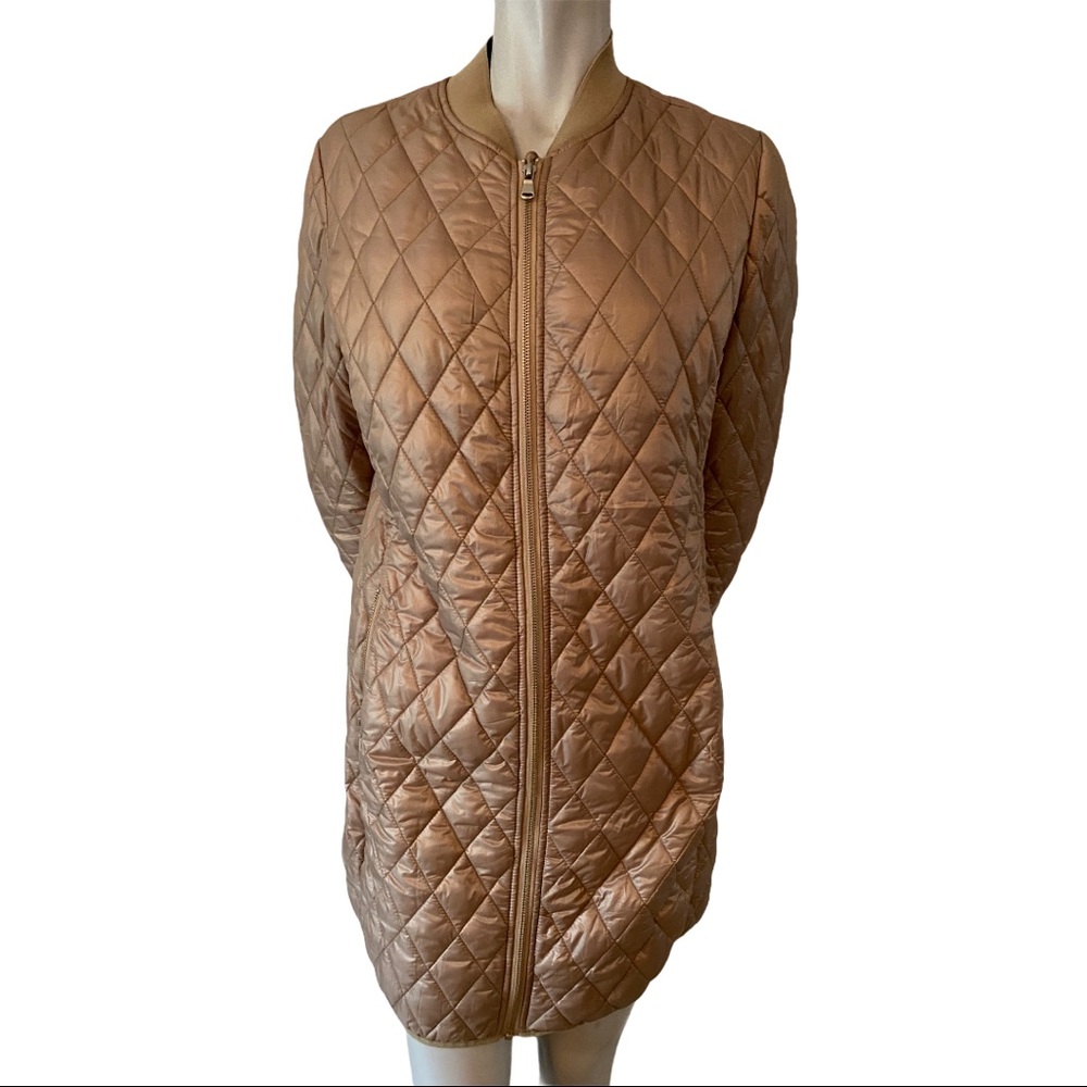 Sung Alfred Sung Gold Quilted Jacket Size Large